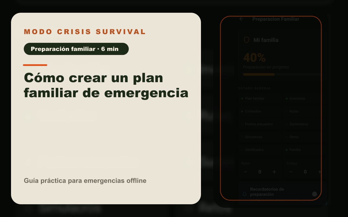 Imagen del artículo Cómo crear un plan familiar de emergencia