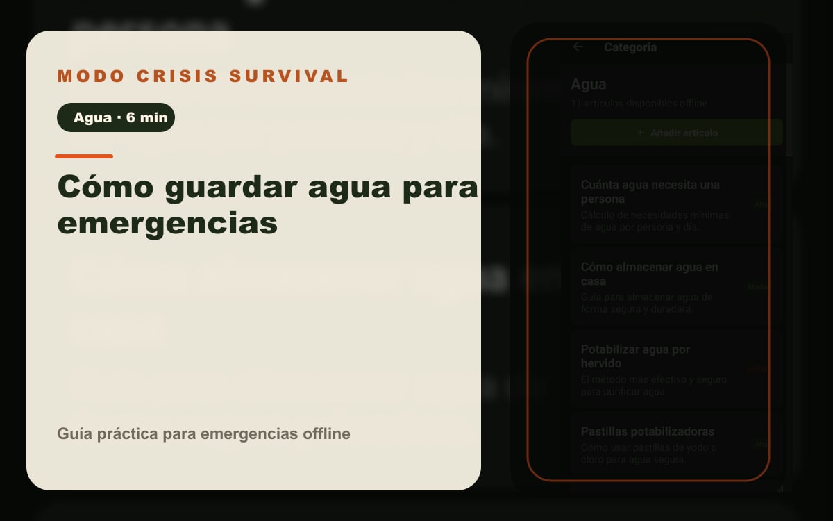 Imagen del artículo Cómo guardar agua para emergencias