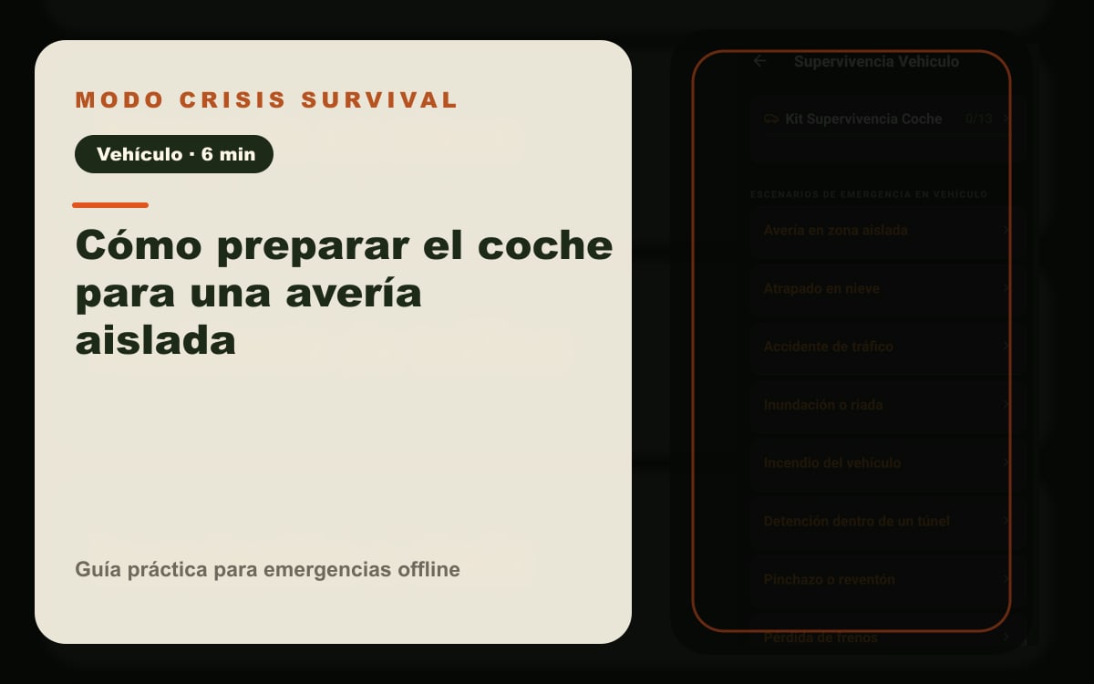 Imagen del artículo Cómo preparar el coche para una avería aislada