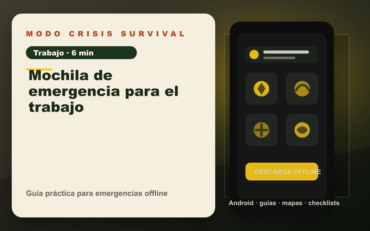 Portada del artículo Mochila de emergencia para trabajo u oficina