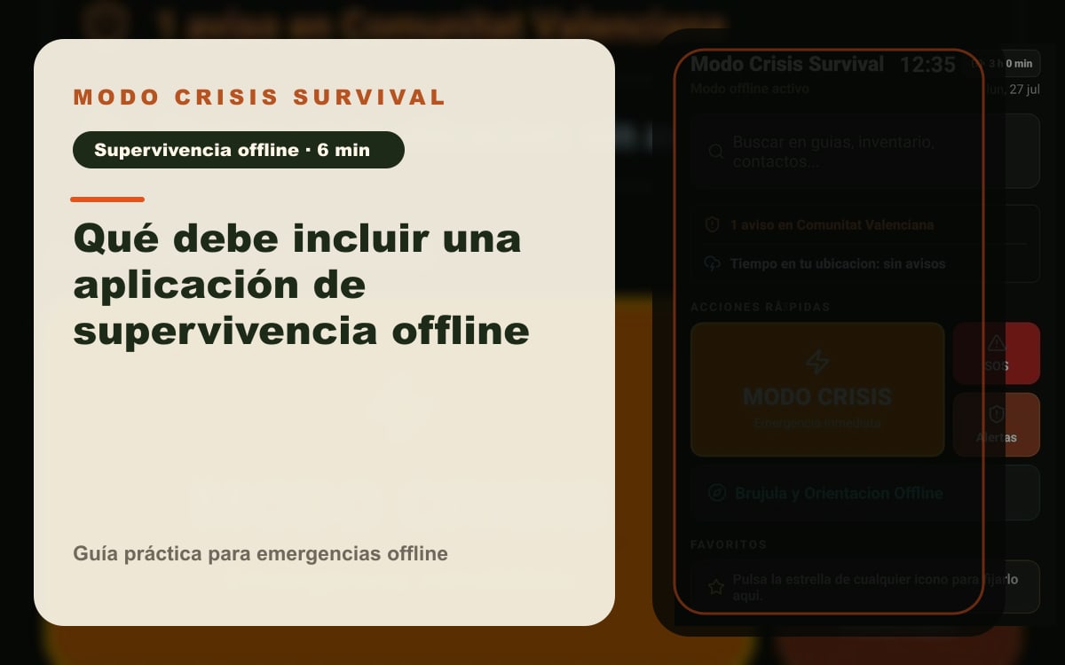 Imagen del artículo Qué debe incluir una aplicación de supervivencia offline