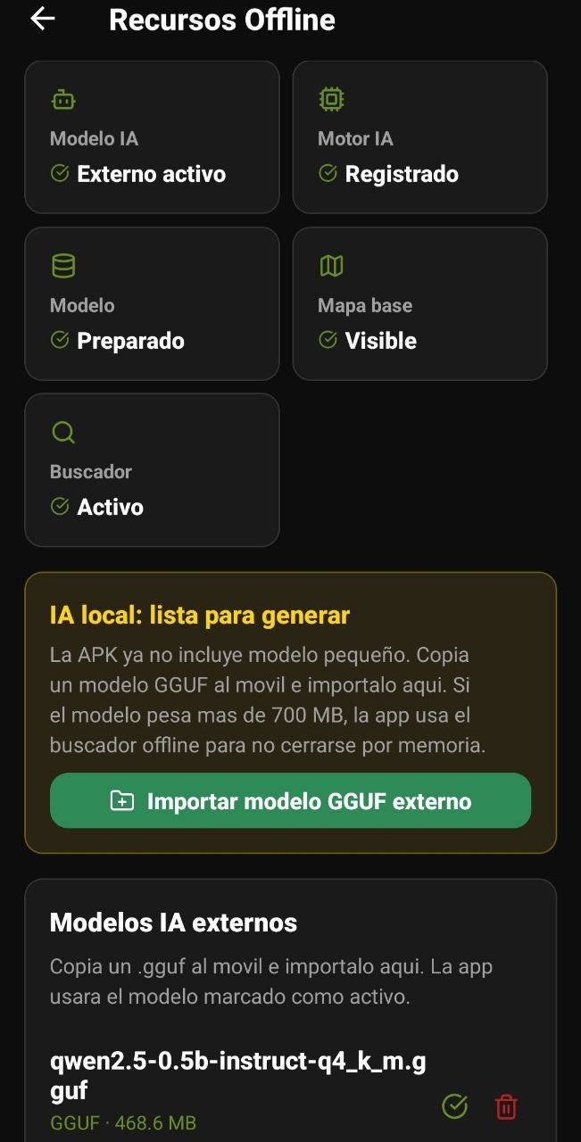 Asistente IA offline listo para responder dentro de la app